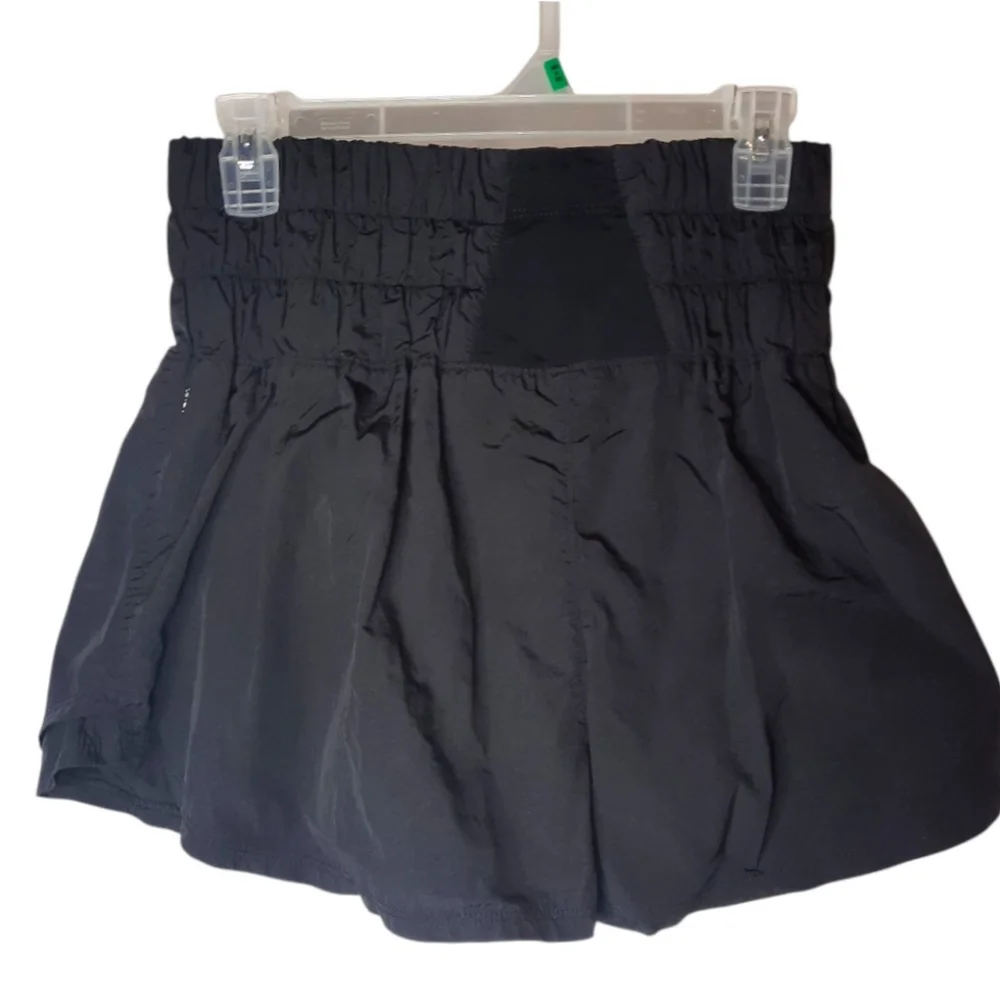 FP MOVEMENT "The Way Home" Running Shorts Black Silver Large 10 Sport Athlete - Picture 4 of 11